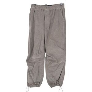 AEROPOSTALE Womans Corduroy Parachute Pants S‎ Gray Elastic Baggy Granola Grunge